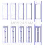 King 91-04 Nissan 146CI/2.4L KA24DE L4/89-97 146CI/2.4L KA24E L4  Main Bearing Set - Size +0.25mm