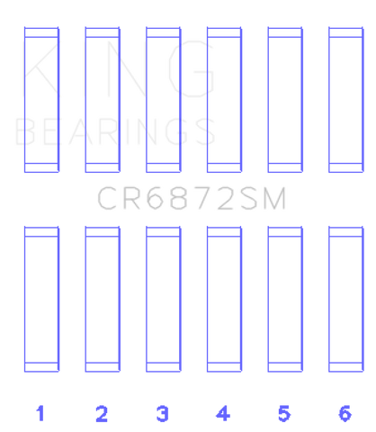 King Toyota 1GR-FE (Size STD) Connecting Rod Bearing Set