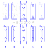 King Mitsubishi 4G63/4G64 7 Bolt 2nd Gen DSM and EVO I-IV Performance Main Bearing Set - Size STDX