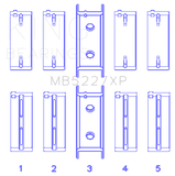 King Mitsubishi 4G63/4G64 6 Bolt 1st Gen DSM Performance Main Bearing Set - Size STDX