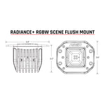 Rigid Industries Radiance+ Scene RGBW Flush Mount - Pair