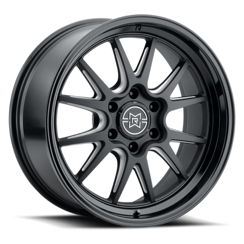 Method Raised MR802 20x9 / 6x5.5 BP / -12mm Offset / 106.25mm Bore - Double Black Milled Wheel