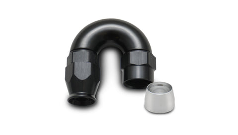 Vibrant 180 Degree High Flow Hose End Fitting for PTFE Lined Hose -12AN