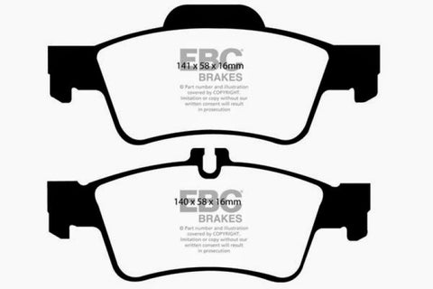 EBC 04-06 Mercedes-Benz CL500 5.0 Redstuff Rear Brake Pads