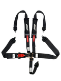 PRP 5.2 Harness Latch and Link with 2in Shoulders-3in Lap Belts and Removable Pads SFI 16.1- Black