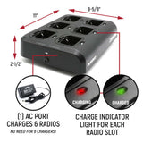 Rugged Radios 6-Pack Bank Charger for Handheld Radios GMR2