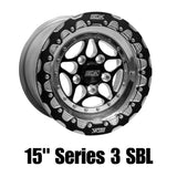 Belak 15x11 GTR Rear Wheel (OEM Small Brake Kit Req) / 5x114.3 BP / Series 3 Wheel- Single Beadlock