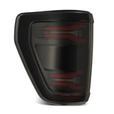 AlphaRex 24-25 Ford F-150 LUXX LED Taillights Blk-Red Activ Light/Seq Signal - Smoked Lens