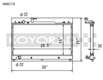 Koyo 06-08 Mazdaspeed 6 2.3L Turbo Radiator