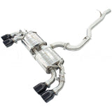 Invidia 2022+ Volkswagen Golf R MK8 76mm R400 Valved Cat Back Exhaust Straight Cut Black Tips