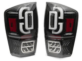 Raxiom 16-23 Toyota Tacoma XW Series Sequential LED Tail Lights- Black Housing- Clear Lens