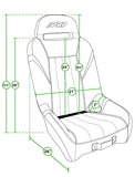 PRP GT/S.E. Suspension Seats Kit for Polaris General, RZR S 900, 900 Trail, Trail, XP 1000, Turbo, T