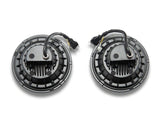 Raxiom 07-08 Jeep Wrangler JK Hi Output LED Headlights/Angel Eye DRL- Black Housing- Clear Lens