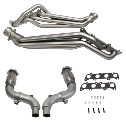 BBK 15-23 Ford Mustang GT 5.0 1-7/8in Long Tube Headers (304SS) w/High Flow Catted Mid Pipe