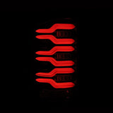 AlphaRex 14-18 GMC Sierra 1500/2500HD/3500HD LUXX-Series LED Tail Lights Alpha-Blk Actv Lgt Seq. Sig