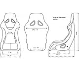 NRG FRP Bucket Seat Black - X Large