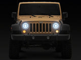 Raxiom 18-26 Jeep Wrangler JL/ 20-26 Gladiator JT HiOutput LED Hlights/Angel Eye DRL-Blk-Clear Lens