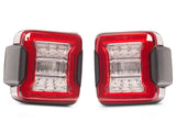 Raxiom 18-26 Jeep Wrangler JL LED Tail Lights- Clear Housing- Clear Lens