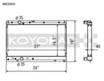 Koyo 97-00 Mitsubishi Evolution 4/5/6 Turbo (MT) Radiator *For use with 03-07 Evo Fan Shroud ONLY*