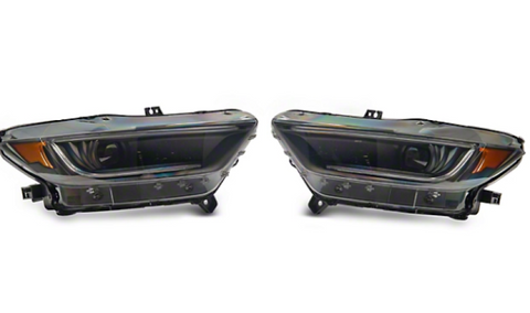 Raxiom 15-17 Ford Mustang 18-20 Mustang GT350 Left Headlight- Blk Housing (Smoked Lens) Box 1 of 2
