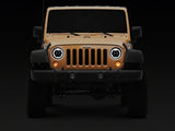 Raxiom 07-18 Jeep Wrangler Axial Series 7-Inch LED Headlights w DRL/ Black Housing - Clear Lens