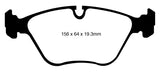 EBC 10-14 BMW X5 4.4 Twin Turbo (50) Redstuff Front Brake Pads