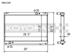 Koyo 09-13 Nissan GT-R 3.8L (AT) Radiator