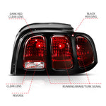 ANZO 1994-1998 Ford Mustang Taillight Dark Red Lens (OE Style)