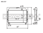 Koyo 70-74 Toyota Celica 1.6/2.0L I4 (MT) Radiator