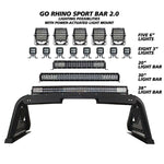 Go Rhino 22-23 Toyota Tundra Sport Bar 2.0 w/ Power Actuated Retractable Light Mount