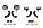 Diode Dynamics 10-21 Toyota 4Runner SS3 LED Ditch Light Kit - Yellow Pro Combo