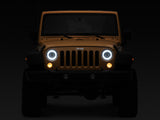 Raxiom 07-18 Jeep Wrangler JK Axial Series LED Headlights- Black Housing (Clear Lens)