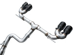 AWE MK8 Volkswagen Golf R 3in Track Edition Quad Exhaust - Diamond Black Tips