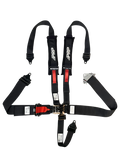 PRP 5 Pt Harness Latch and Link with 2in Shoulders-3in Lap Belts and Ratchet Straps SFI 16.1- Black