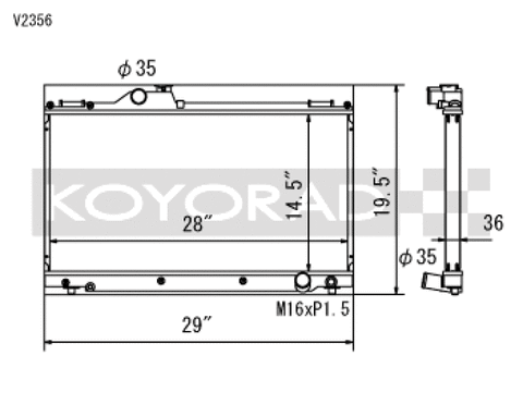 Koyo 01-05 Lexus IS300 (MT) Radiator