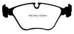 EBC 10-14 BMW X5 4.4 Twin Turbo (50) Redstuff Front Brake Pads