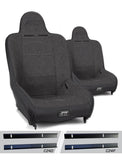 PRP Premier High Back Suspension Seats Kit for 03-06 Jeep Wrangler TJ (Pair) - Gray