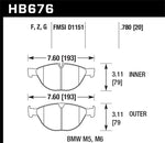 Hawk 06-10 BMW M5/M6 HPS Street Front Brake Pads