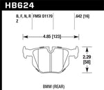 Hawk 06 BMW 330i/330xi / 07-09 335i / 07-08 335xi / 09 335d / 08-09 328i HP+ Street Rear Brake Pads