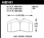 Hawk Audi/Porsche Rear AND ST-40 HP+ Street Brake Pads