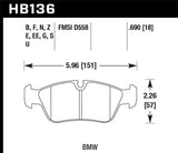 Hawk BMW 318i/318iC/318iS/318Ti/325Ci/325i/325iS/325Xi/328Ci/328iC/328iS/Z3 Race Front Brake Pads