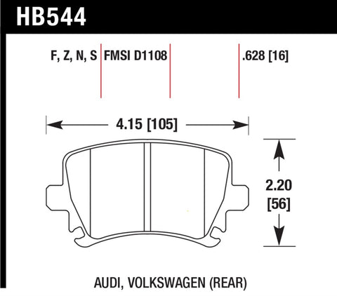 Hawk Audi A3 / A4 / A6 Quattro HPS Rear Brake Pads