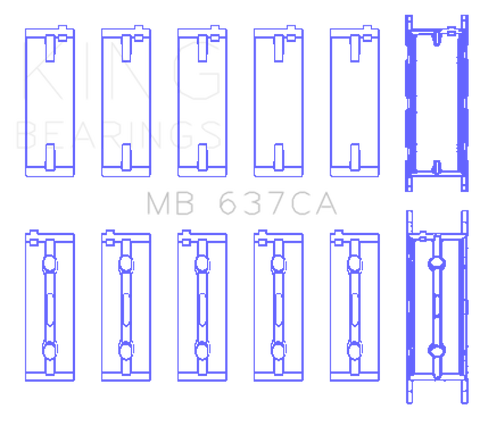 King BMW S85B50A Main Bearing Set