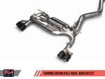 AWE Tuning BMW F3X 28i / 30i Touring Edition Axle-Back Exhaust Single Side - 80mm Silver Tips