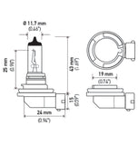 Hella H11 12V 55W Xenon White XB Bulb (Pair)