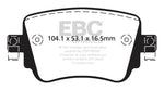 EBC 15-21 Volkswagen GTi 2.0 Turbo Greenstuff Rear Brake Pads