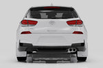 Rally Armor 19-21 Hyundai Elantra GT N Line/i30 Black UR Mud Flap w/Grey Logo