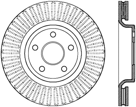 StopTech Slotted Sport Brake Rotor 11-17 Jeep Grand Cherokee (Excludes SRT8)