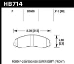 Hawk 2015 Ford F-250/350/450 Super Duty Front Brake Pads