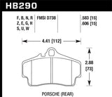 Hawk 98-08 Porsche 911 Carrera 2 / 07-08 Boxster S / 06-08 Cayman S Rear DTC-60 Race Brake Pads